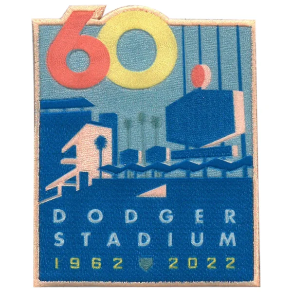 2022 Los Angeles Dodgers Dodger Stadium 60th Anniversary Season Jersey Sleeve Patch