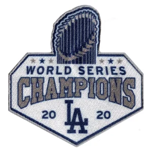 2020 MLB World Series Champions Los Angeles Dodgers Trophy Embroidered Patch Diamond Series