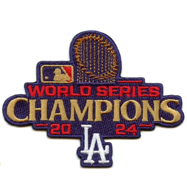 2024 MLB World Series Champions Los Angeles Dodgers Gold Ceremony Jersey Patch