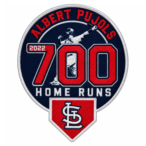 Albert Pujols 700 Home Runs Embroidered Patch
