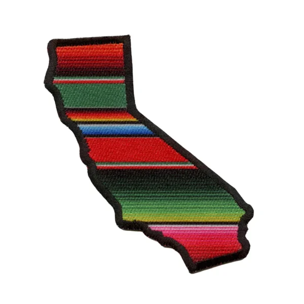 California Serape State Patch Hispanic Culture Pride Embroidered Iron On