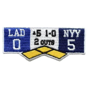 Los Angeles Trolling New York Patch Top Of Fifth Inning Game Scoreboard Embroidered Iron On 2024