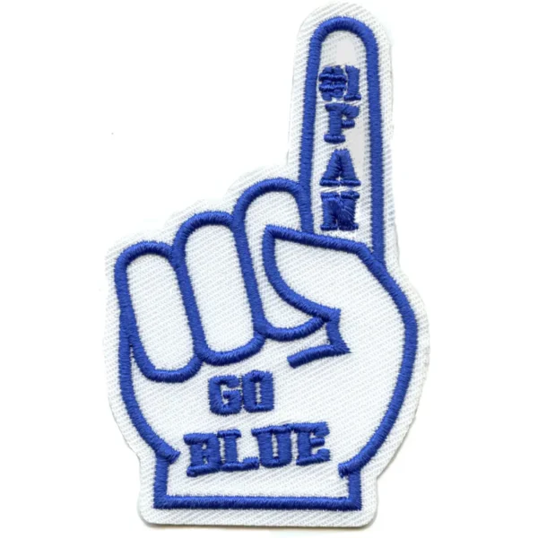 #1 Baseball Fan Los Angeles Patch Go Blue Embroidered Iron On