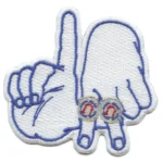 LA Back To Back Champions Patch Ring Hand Sign Embroidered Iron On