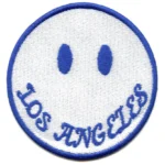 Los Angeles Smiley Patch White Face Embroidered Iron on