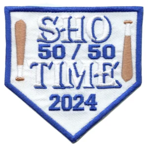 Baseball Sho Time 50/50 Club 2024 Patch Baseball Los Angeles Embroidered Iron On