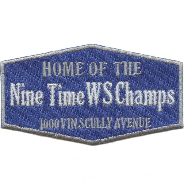 Nine Time WS Champs Patch Los Angeles Home Baseball Embroidered Iron On