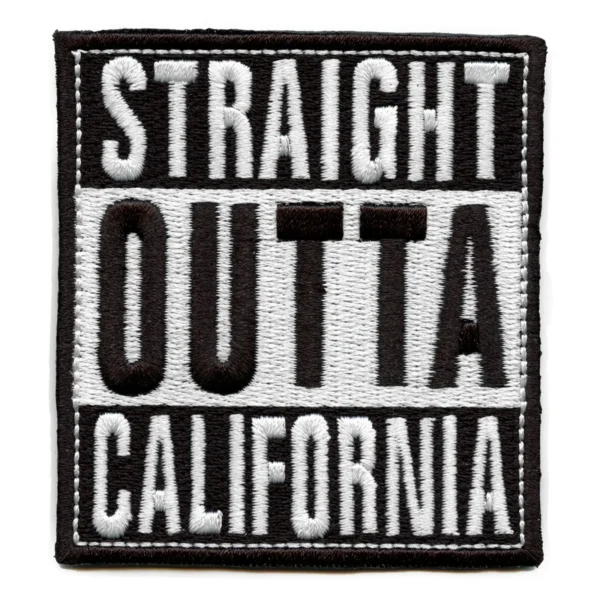 Straight Outta California Patch Embroidered Iron On