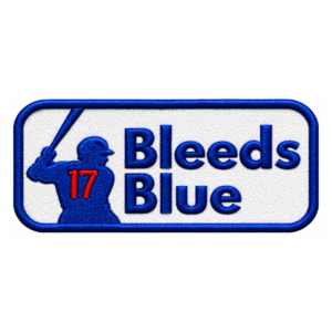 Bleeds Blue #17 Baseball Embroidered Patch