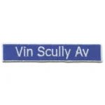 Vin Scully Avenue Patch Street Sign Los Angeles Team Embroidered Iron On