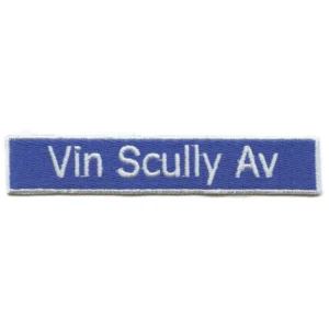Vin Scully Avenue Patch Street Sign Los Angeles Team Embroidered Iron On