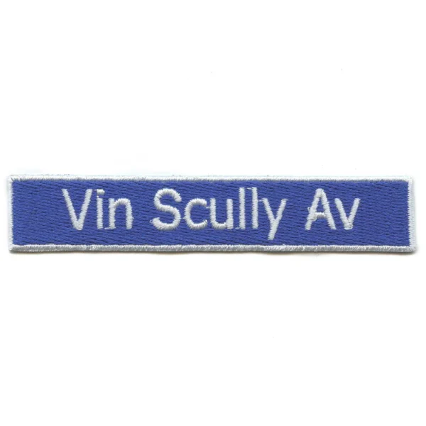 Vin Scully Avenue Patch Street Sign Los Angeles Team Embroidered Iron On