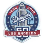2018 Los Angeles Dodgers 60th Anniversary Season Jersey Sleeve Embroidered Patch