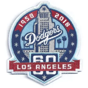 2018 Los Angeles Dodgers 60th Anniversary Season Jersey Sleeve Embroidered Patch