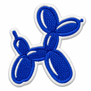 Blue Balloon Dog Embroidered Patch