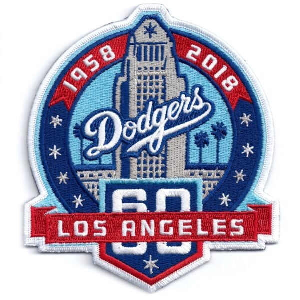 Dodgers LA 60th Anniversary Embroidered Patch