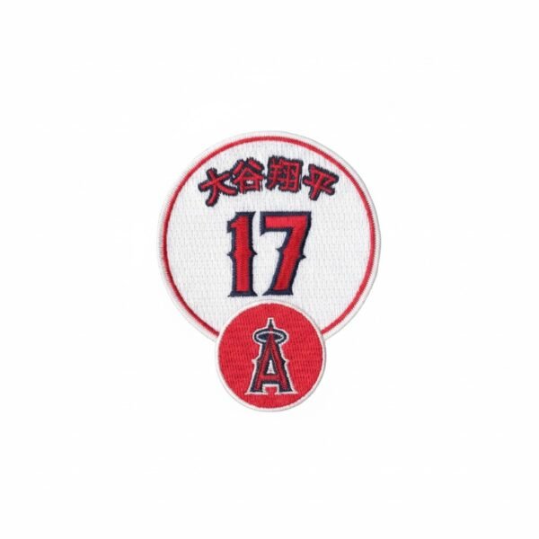 2018 Shohei Ohtani Los Angeles Angels 17 Japanese Fan Embroidered Patch Jersey