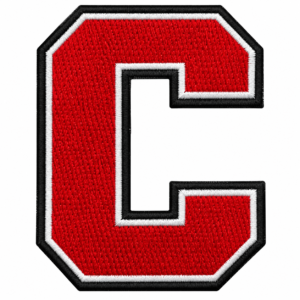 Red Letter C Embroidered Patch