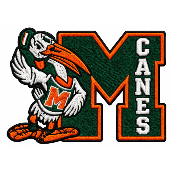 Miami Hurricanes Sebastian Ibis Embroidered Patch