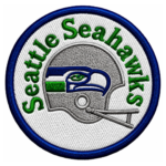 Seattle Seahawks Vintage Football Helmet Embroidered Patch