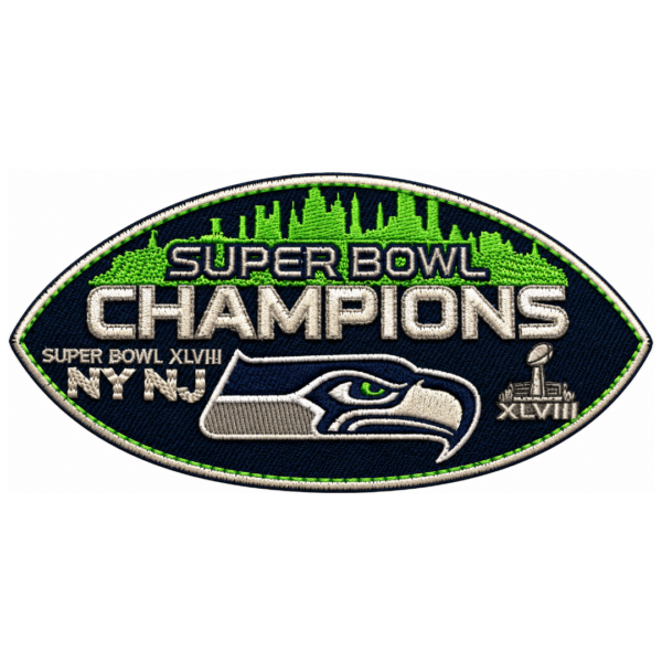 Seattle Seahawks Super Bowl XLVIII Champions Embroidered Patch