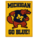 Michigan Wolverines Go Blue Mascot Embroidered Patch