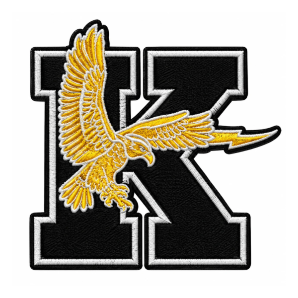 Kent State Golden Flashes Eagle K Embroidered Patch