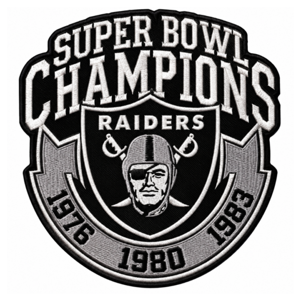 Raiders Super Bowl Champions Embroidered Patch