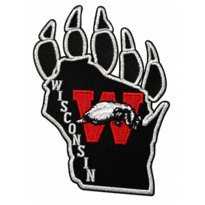 Wisconsin Badgers Vintage Badger Paw Embroidered Patch
