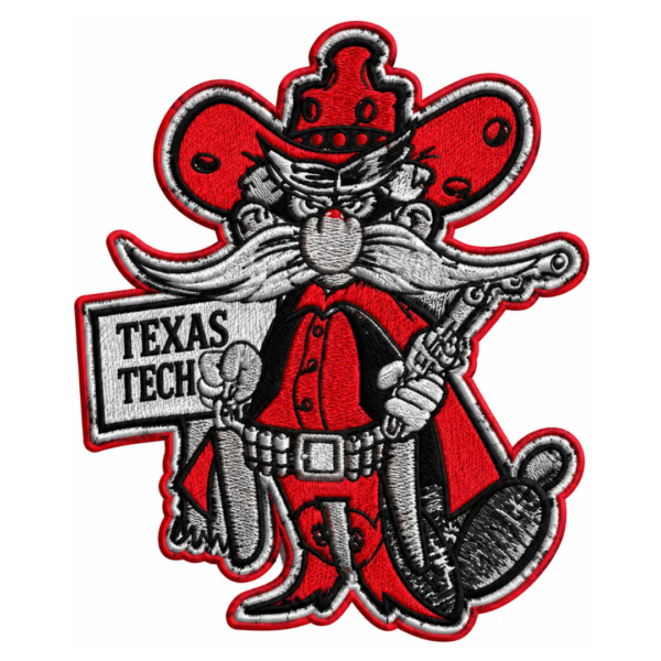 Texas Tech Red Raiders Cowboy Mascot Embroidered Patch