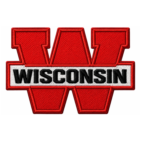 Wisconsin Badgers Vintage W Logo Embroidered Patch