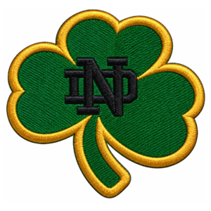 Notre Dame Fighting Irish Shamrock Embroidered Patch Set