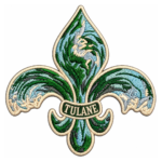 Tulane Green Wave Fleur De Lis Embroidered Patch