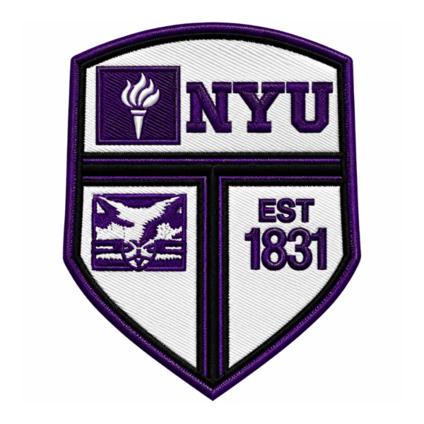NYU University Crest Embroidered Patch