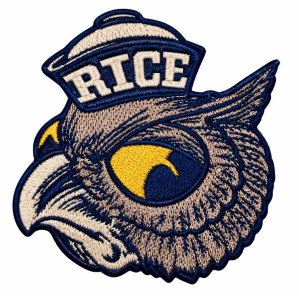 Rice University Owls Mascot Embroidered Patch