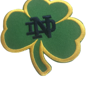 Notre Dame Logo Flower Embroidered Patch