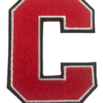 C Letter Red Embroidered Patch