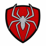 Spider Shield Embroidered Patch