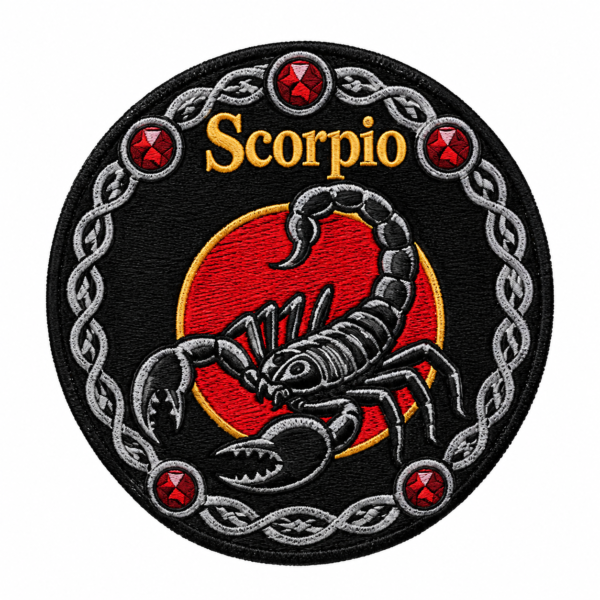 Scorpio embroidered patch
