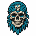 Pirate Skull Bandana Embroidered Patch