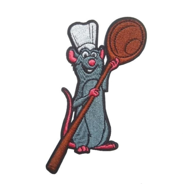 chef mouse embroidered patch