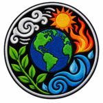 earth elements embroidered patch
