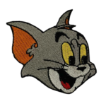 cartoon cat embroidered patch