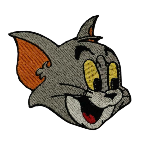 cartoon cat embroidered patch