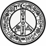 interfaith peace embroidered patch