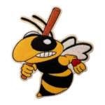 Bee Baseball Embroidered Patch