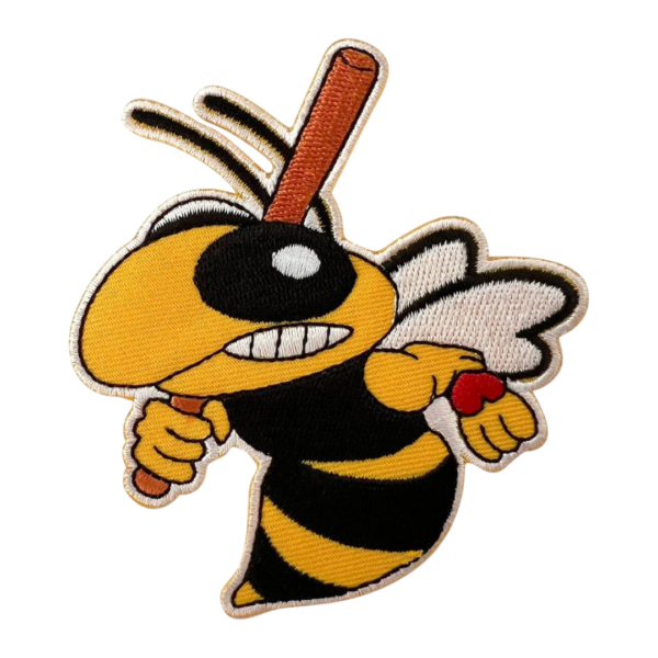 Bee Baseball Embroidered Patch
