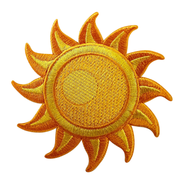 sun embroidered patch