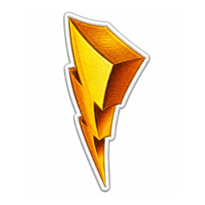 Lightning Bolt Embroidered Patch