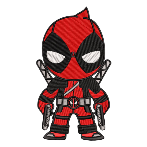 Red masked mercenary embroidered patch